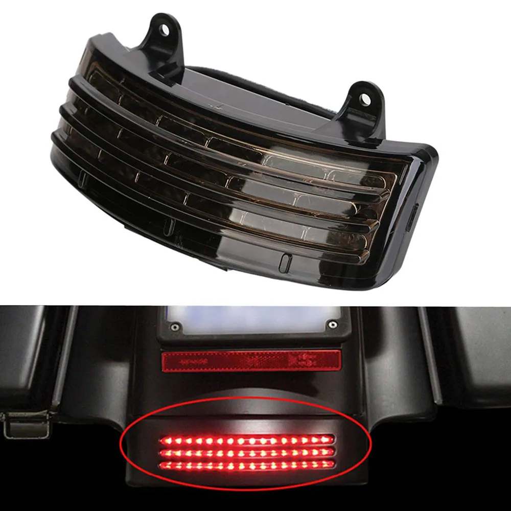 

1* Motorcycle LED Fender Brake Tail Light for FLHX / FLTRX Street Glide Touring with Fender Skirt Trim Extension