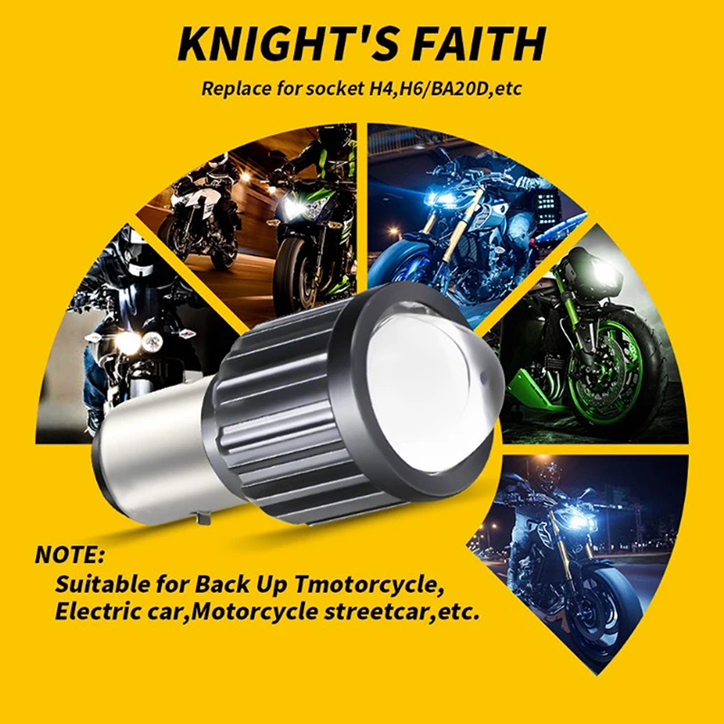

Налобный фонарь для мотоцикла, 12 В постоянного тока, светодиодная лампа H4 H6, аксессуары для мотоцикла, дальнего и ближнего света, белый свет ...