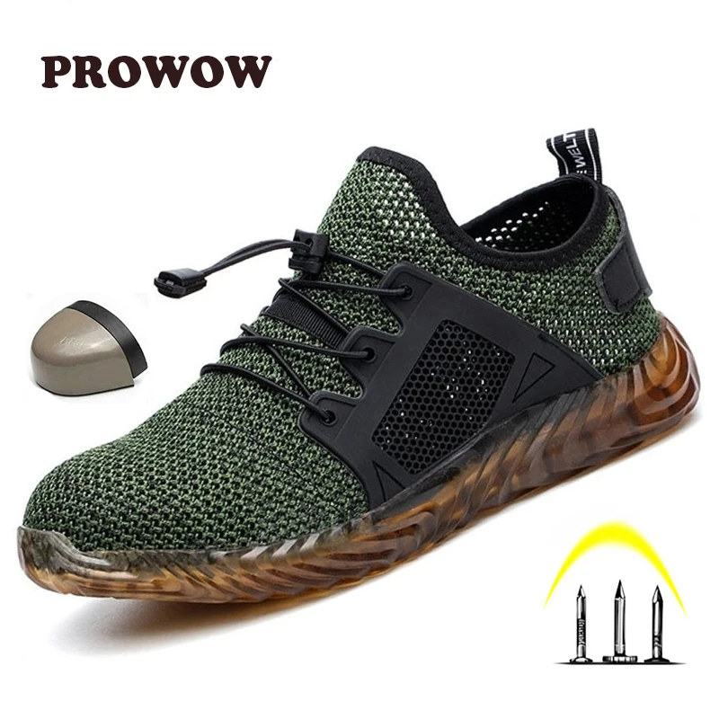 Кроссовки укрепленные для мужчин и женщин непрокалываемые рабочие ботинки со