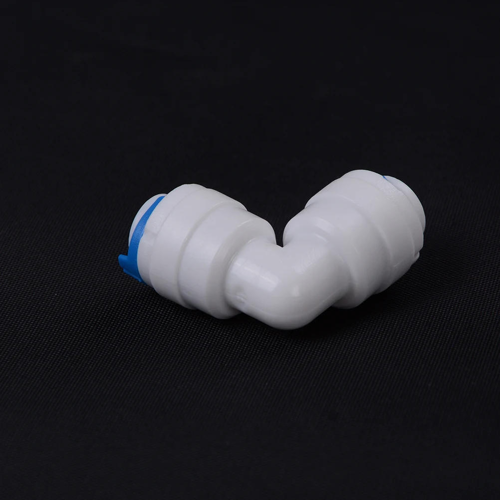 

1/4" - 1/4" OD Tube POM Pipe Fitting Hose Elbow Quick Connector Aquarium RO Water Filter Reverse Osmosis System