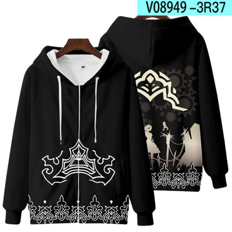 Зимние мужские куртки и пальто толстовка с капюшоном на молнии 3D принтом нинейер