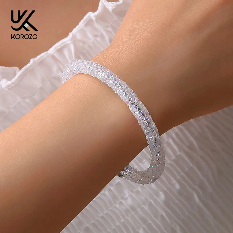 Корейские геометрические хрустальные стразы заполненные обертывание браслет