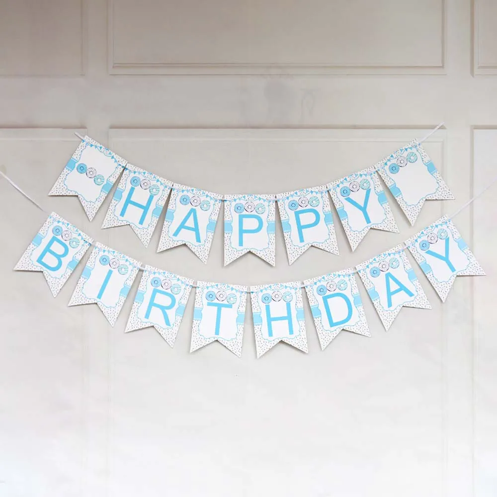 Близнецов для вечеринок дней рождения гирлянды флажки Детские баннер с