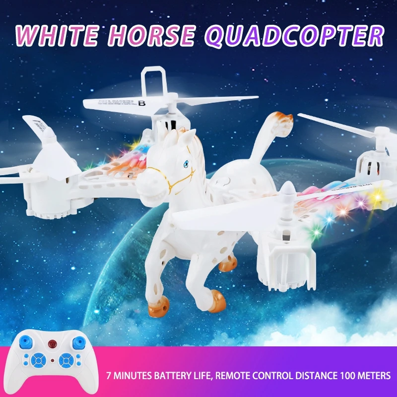 RC Quadcopter Drone Fly Horse Unicorn креативный Дрон 360 градусов трюк в рулоне светодиодный