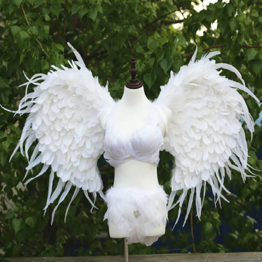 

Large White Butterfly Style Angel Wing Cosplay White Bendable Feather Fairy Wings Costume Cartoon Accessories PartyToy Gifts