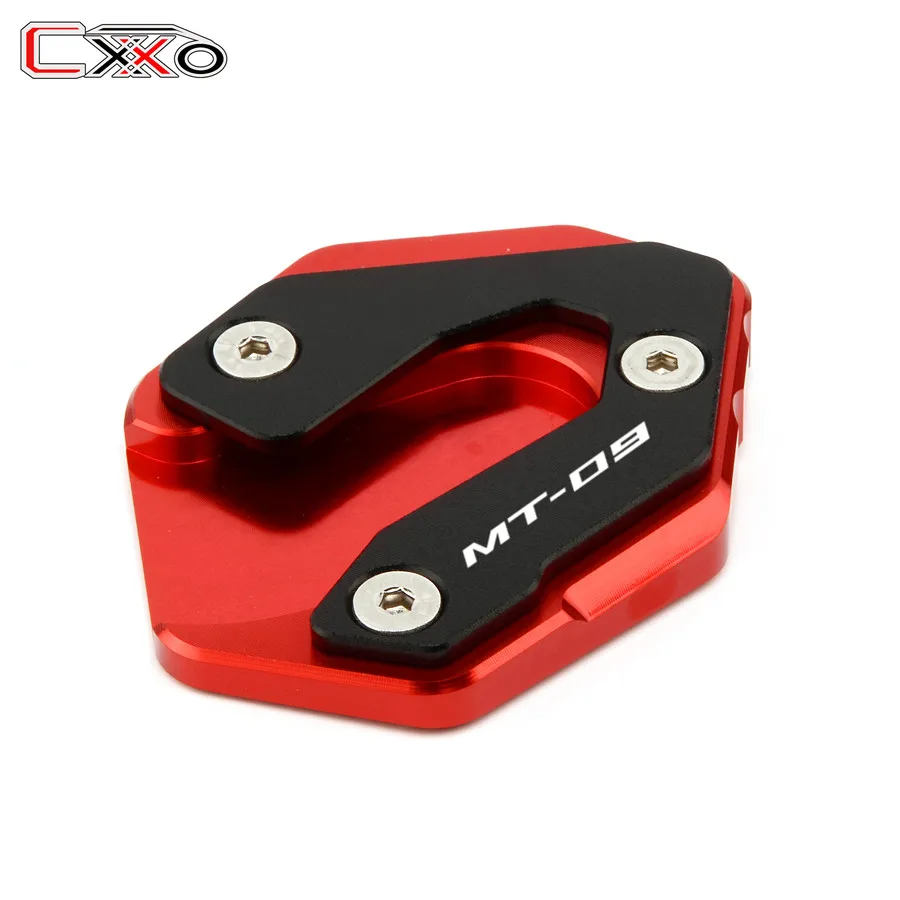 MT09 red Пластина для подножки боковая стойка Pad увеличитель синий для YAMAHA TRACER 900 gt Tracer 900gt mt09 mt 09 - Цвет: MT09 red