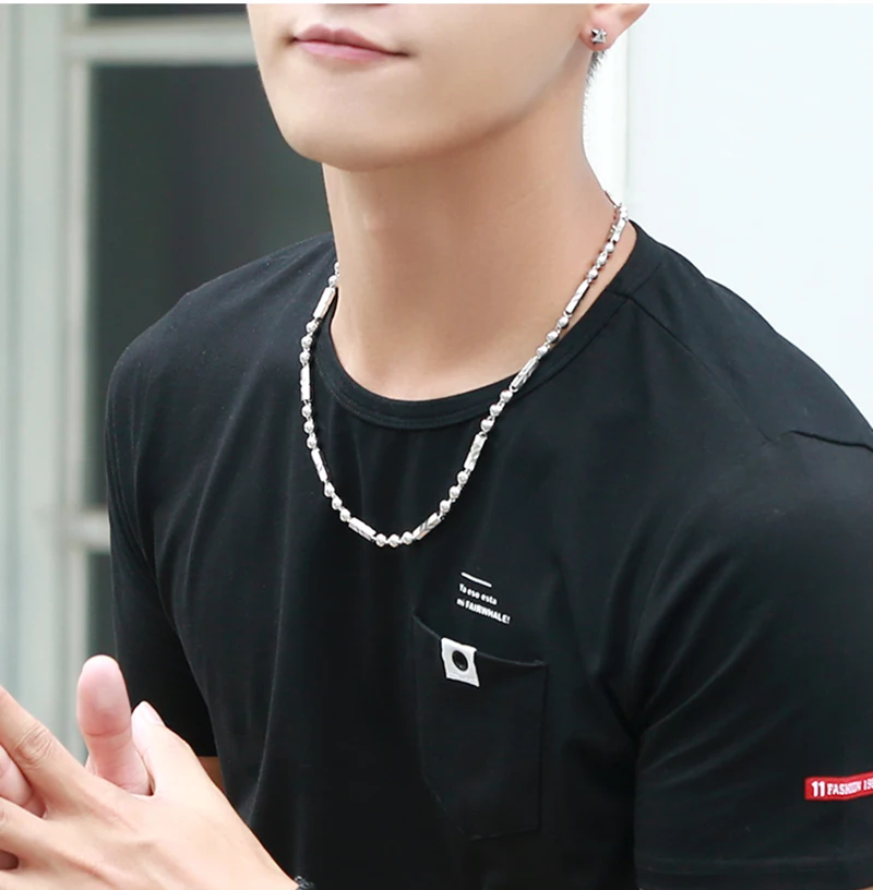 

New Design Men Necklace Domineering Personality Men Thick Silver Chain Clavicle Chain Fashion Jewelry Accessories