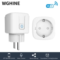 16a eu wifi plug outlet smart socket adapter power monitor timing function tuya smart life app wireless remote alexa google home