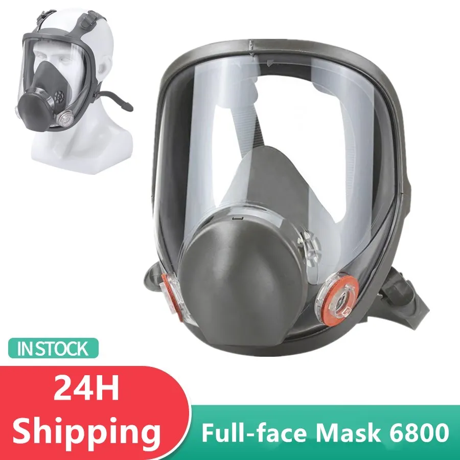 

6800 Large View Full-face Gas Mask Respirator Painting Spraying Mask Mechanic Repair Chemical Free Shipping