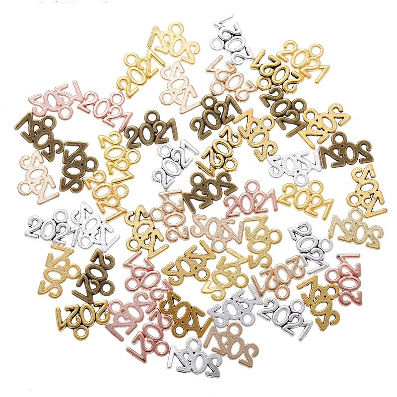 20 шт. 2022 год подвеска с подвеской из металлического сплава 6 цветов для украшения