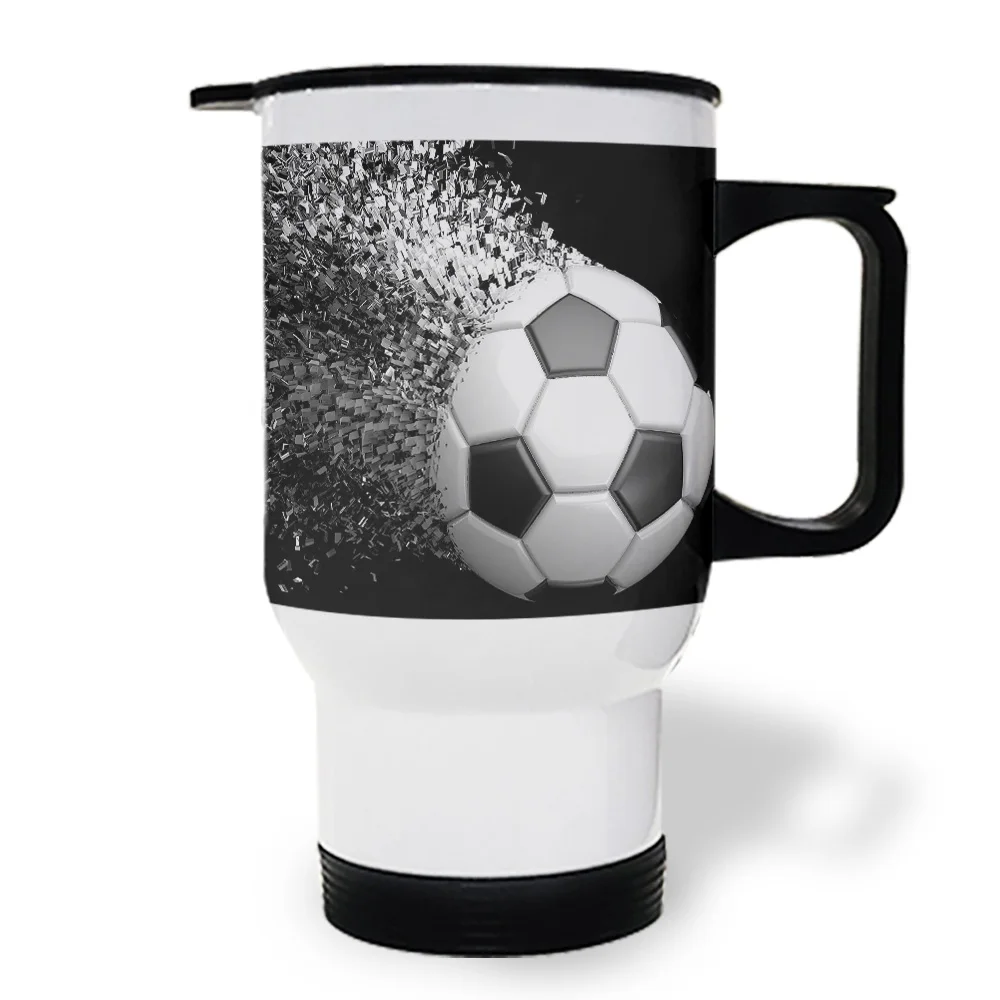 Футбольные занавески футбольные мячи дизайн для путешествий кофейная кружка с
