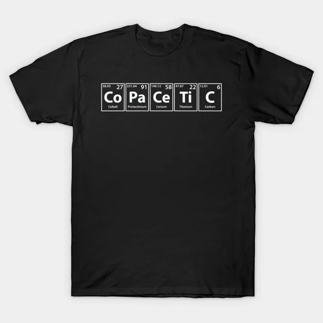 Мужская футболка Copacetic (Co Pa Ce Ti C) менструальная Ele ts орфография cerebrands Футболка