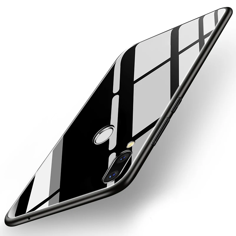 UPaitou Luxury Tempered Glass Case for Huawei Nova 5 5i Pro P Smart Z Plus PSmart 2019 TPU frame Bumper Shockproof |