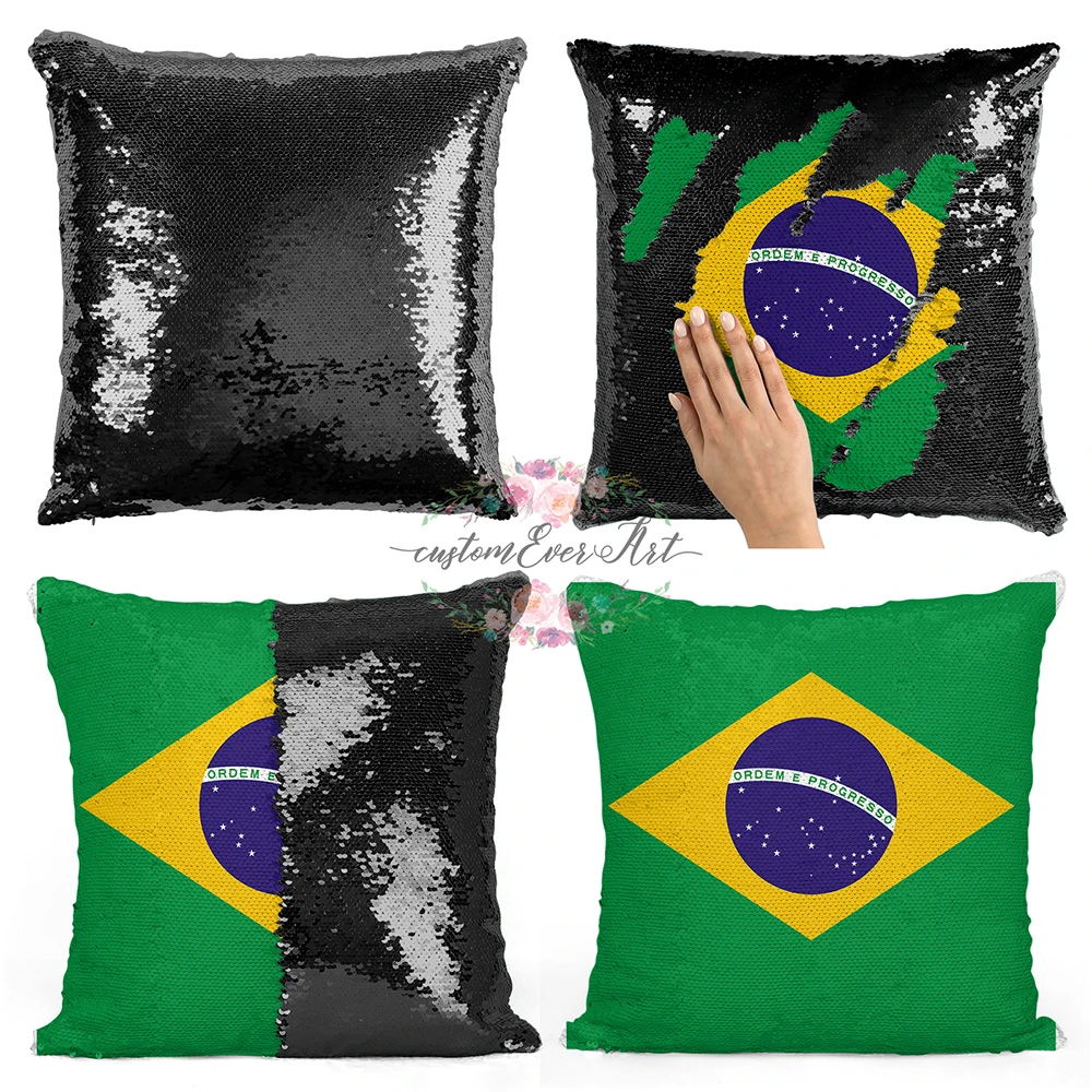 Бразилия персонализированные пользовательские изображения подушка крышка