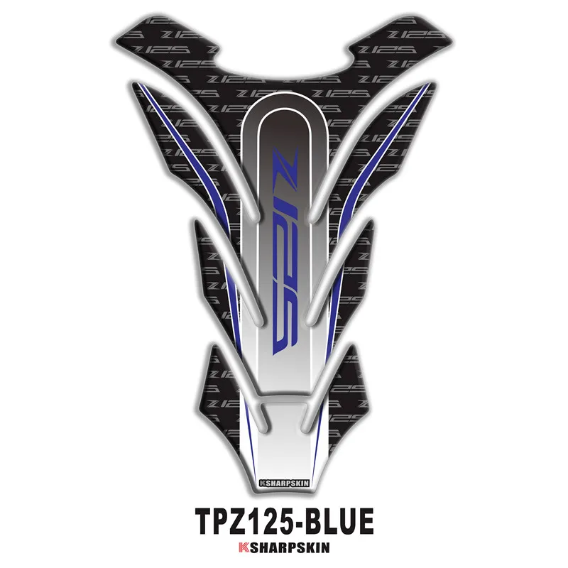 

Cool motorcycle personality 3D fuel tank pad protective stickers fish bone modification stickers for Kawasaki z125