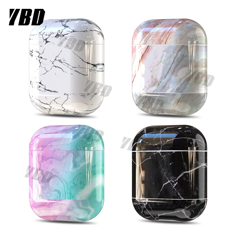 YBD Роскошный чехол для ПК AirPods 1 2 защитный чехол для Apple Airpods Air Pods чехол Coque Funda для Airpod аксессуары чехол на аирподс