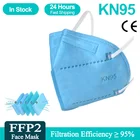 Голубая маска KN95 ffp2 маска для лица 5 слоев 95% фильтр безопасные дышащие многоразовые маски защитная маска CE Быстрая доставка