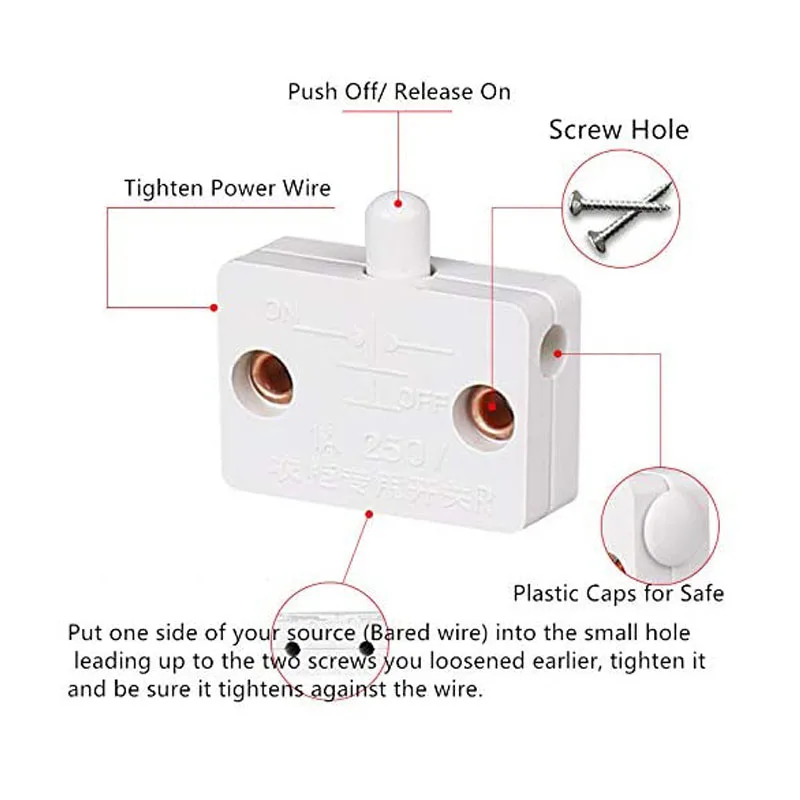 2 х переключатель ламп для шкафа сенсорные переключатели открывание ящиков на