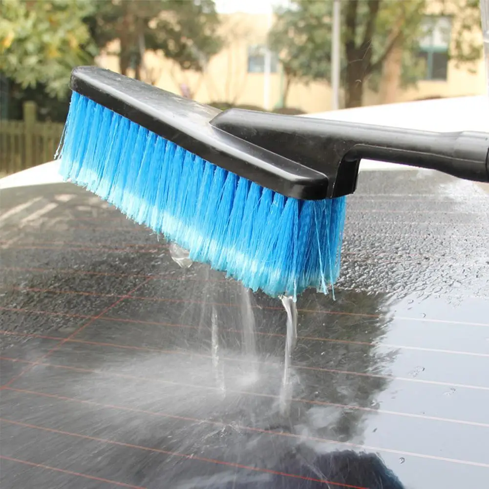 

Tire Clean Tool Car Cleaning Brush Retractable Long Water Flow Brush Car Wash Handle Care Foam Brush Washer T8X6