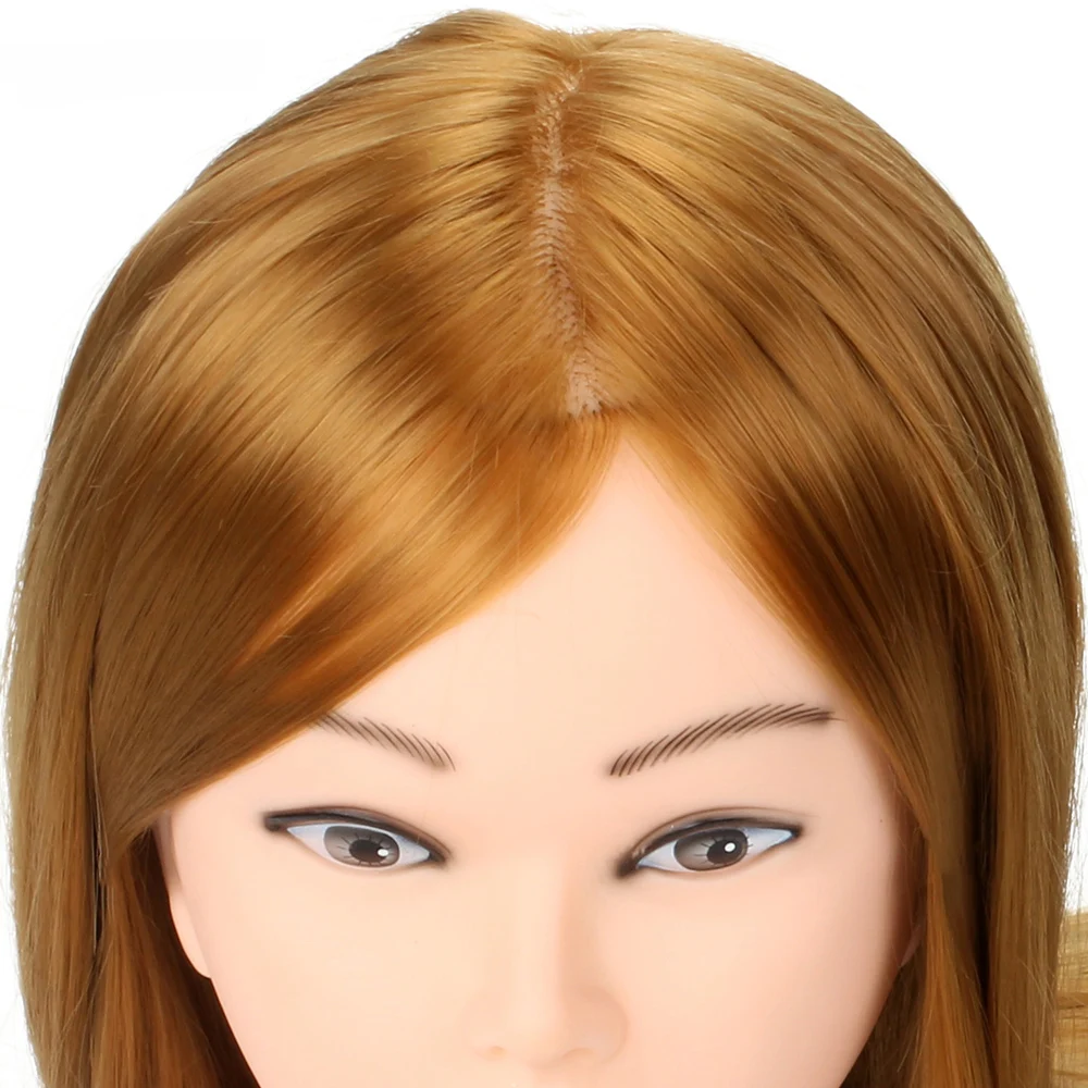 

Salon 30" 75cm Long Hair Training Mannequin Head Practice Braiding Hairdressing Doll Heads For Hairstyles With Clamp
