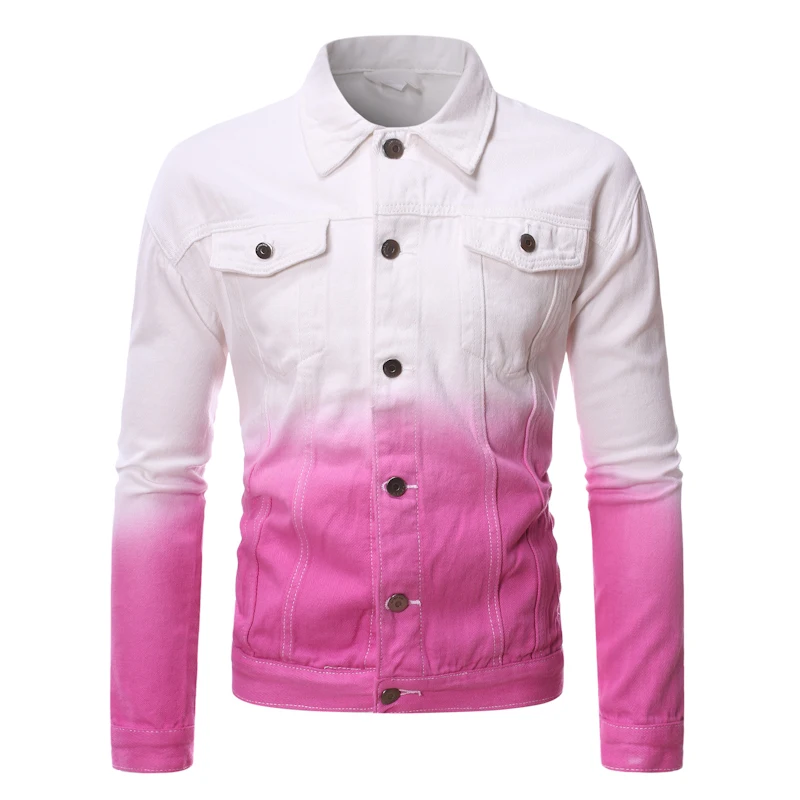 

Hot style 2020 men's denim jacket with gradual in personality fashionable men's teenage men's Hot style coat men's denim jacket