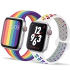 Ремешок для apple watch 44 мм 40 мм iwatch band 42 мм 38 мм Pride Edition силиконовый браслет correa apple watch Series 6 se 5 4 3