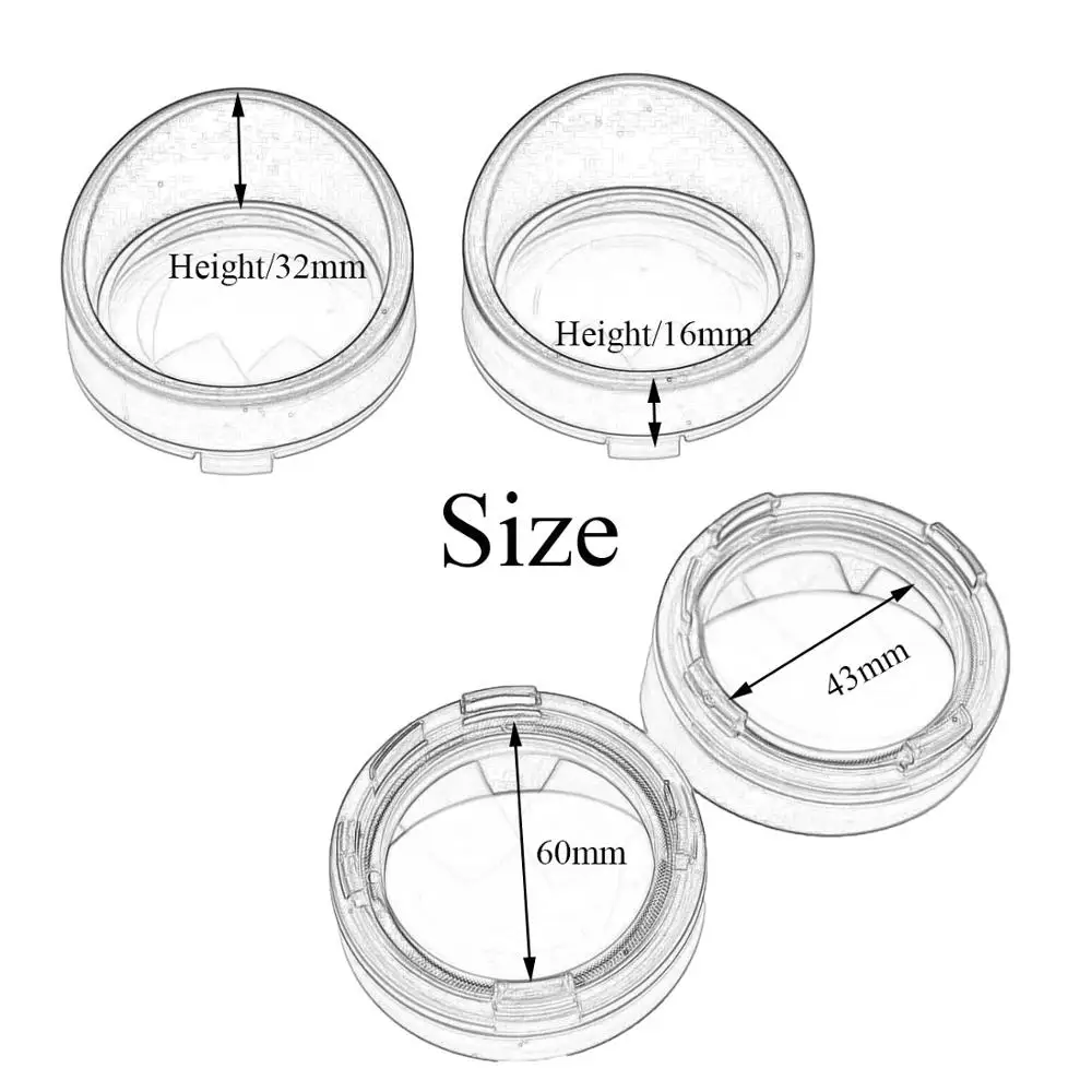 2 шт. мотоциклетный светильник с поворотным сигналом рамка для объектива крышка