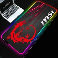 MRGBEST MSI Mouse Pad LED RGB Big Size XXL Gamer Anti-slip Rubber Pad Play Mats Gaming for Keyboard Laptop Computer