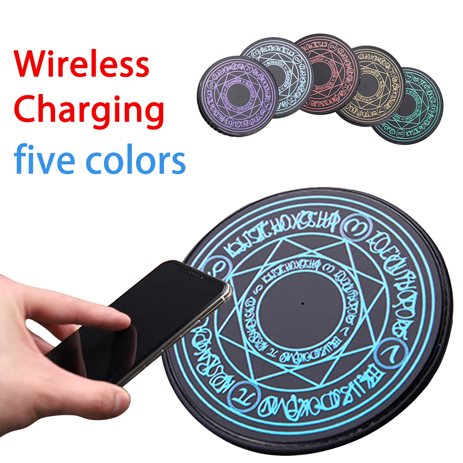 Беспроводная зарядка Mini Magic Array 10 Вт Быстрая для Android Apple QI ультратонкое зарядное