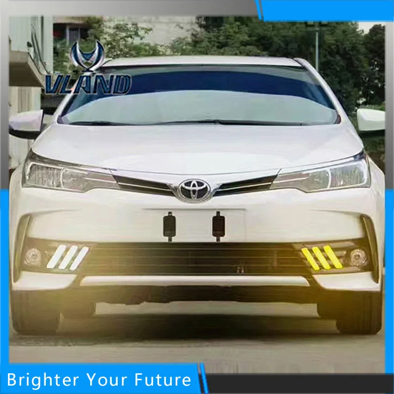 VLAN светодиодный дневной свет для Toyota Corolla 2017 Белый дневные ходовые огни DRL