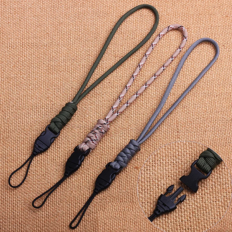 

26CM 7-core Military Umbrella Rope Weave Wrist Rope Key Anti-lost Rope High Strength Keychain Survival Climbing Accessories