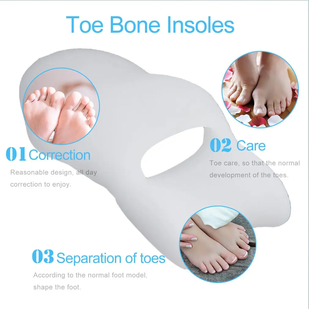 

2pcs/lot Silicone Gel Foot Pad Stretch Corrector Big Toe Separator Spreaders Alignment Toe Bone Insole Foot Care Tool new