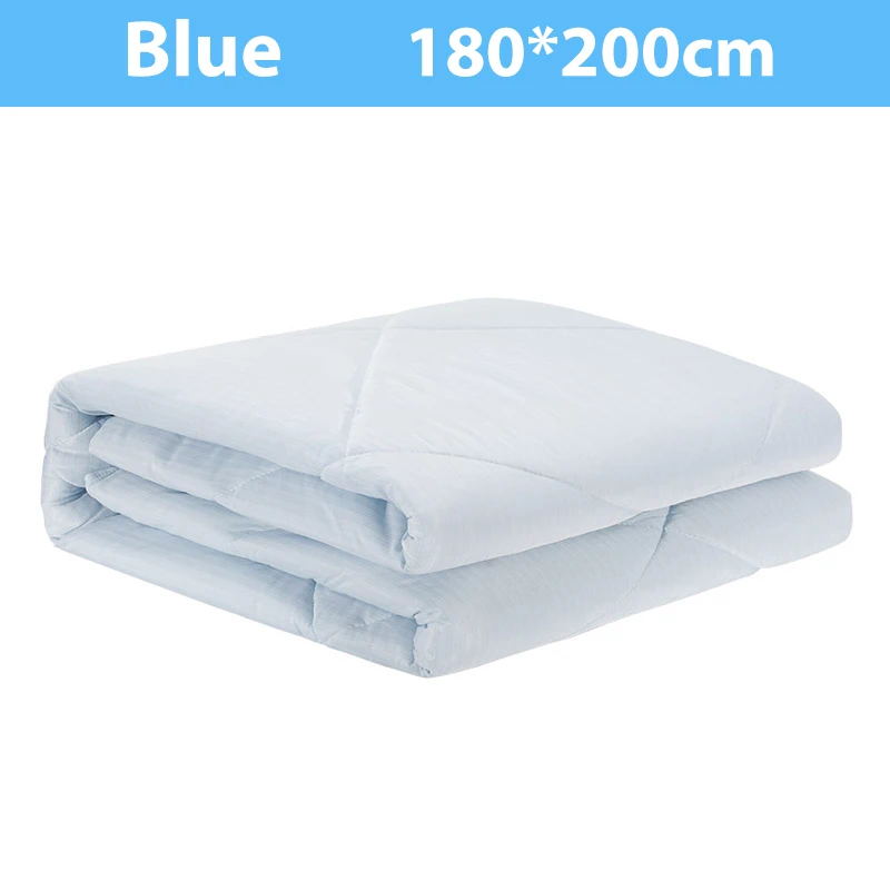 Original Xiaomi 8H antibacterial Cool feeling thin quilt Breathable Dry bacteriostatic Bedding Quilt for adult child Summer home - Цвет: Blue 180-200