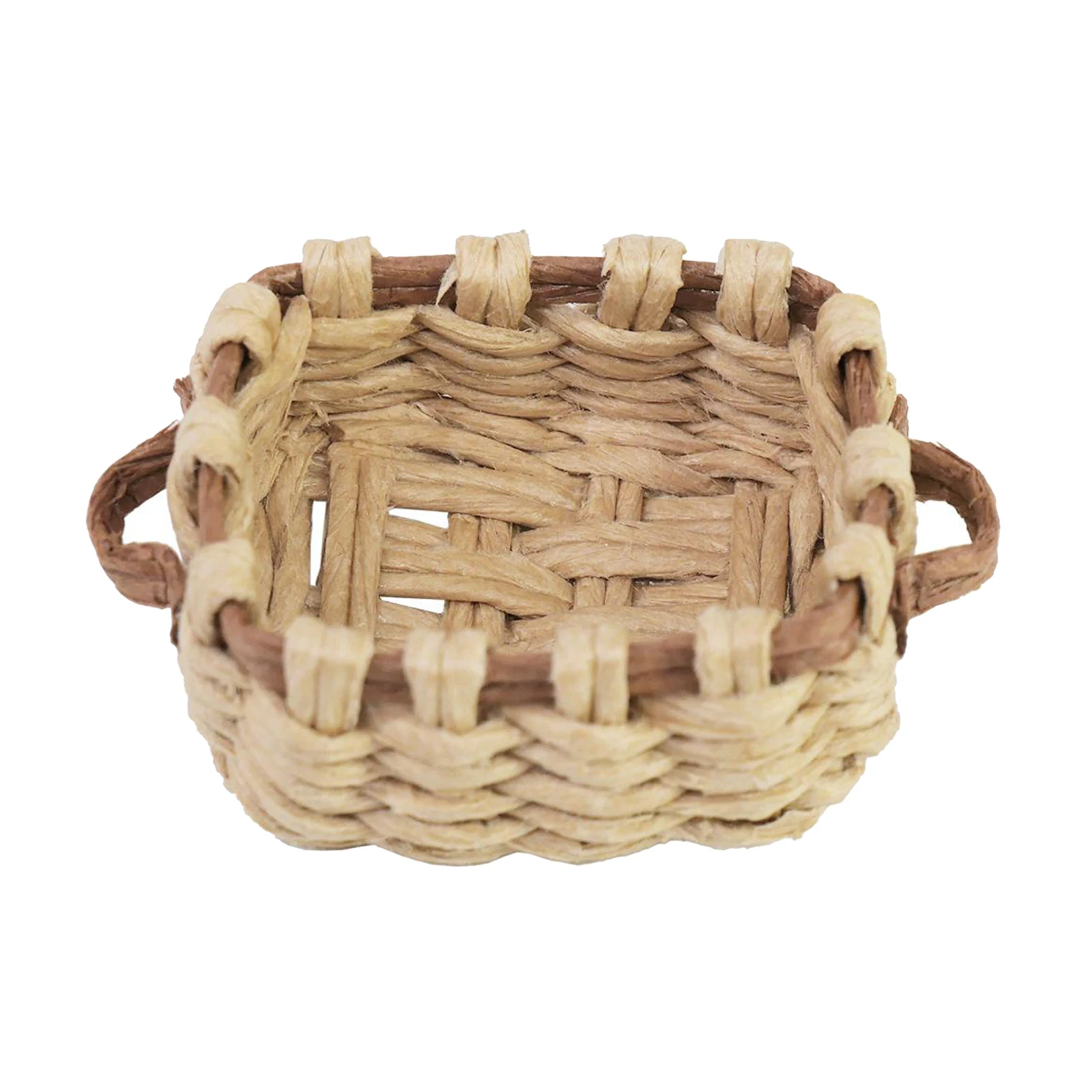 

Dolls House Life Scene Hand Woven Basket for Storage Vegetables Food Candy