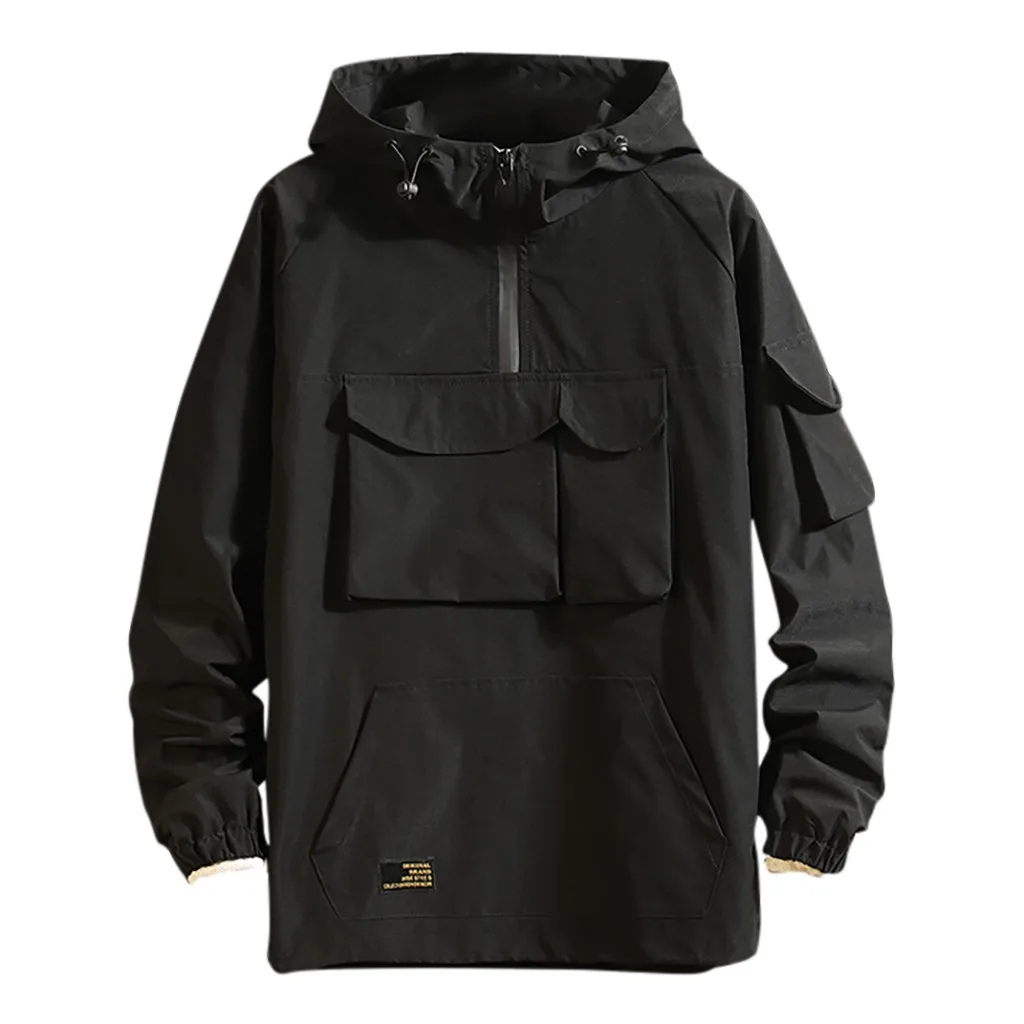 Black Dropshipping Men's New Style Fashion Casual Cap Safari Jackets Fashion Large Comfortable Jackets Coat Prom Dress Women - Color: Black
