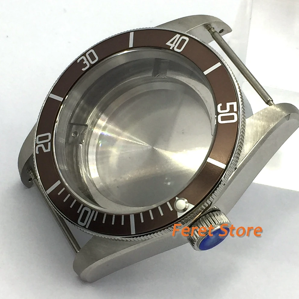 41mm brown bezel Corgeut sapphire glass date fit 8215 2836 automatic movement Watch stainless steel  Case