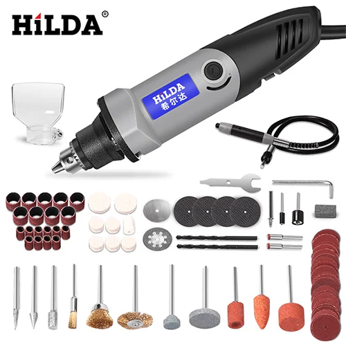 Небольшая электродрель HILDA электрическая дрель Dremel шлифовальные станки гравер Ручка измельчитель электрический мини-дрель Электрический Роторный инструмент шлифовальный станок Dremel аксессуары - Цвет: NO7 DM-6