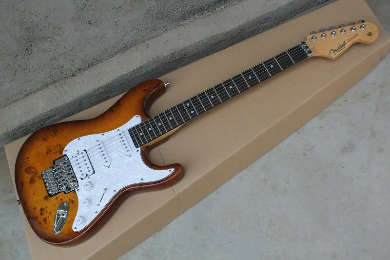 

Stratocaste-r custom body Chrome Tremolo Floyd Rose st Electric Guitar .