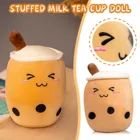 Милая подушка для чашки с молоком, 1 шт., плюшевая игрушка, подушка для куклы, имитация фруктов, пузырьков чая, мягкие игрушки в форме чашки с присосками