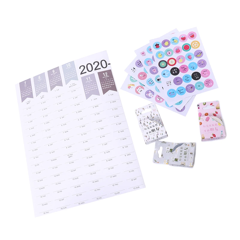 2021 блок лет планировщик ежедневный план настенный бумажный календарь для