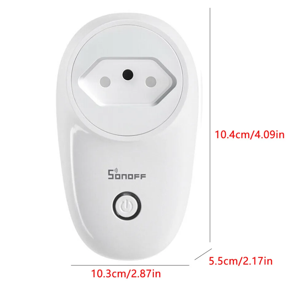 Sonoff S26 Базовая Wifi умная розетка US/EU/UK/AU/BR, беспроводная вилка, умный дом, выключатель питания, розетка, работает с Google Home Alexa