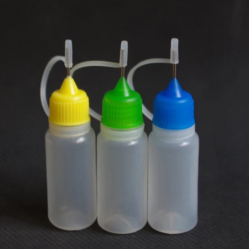Оптовая продажа пустые пластиковые флаконы с пипеткой 15 мл металлическая