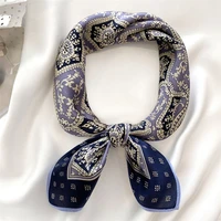 lunadolphin small square scarf 53x53cm 100 nature silk cashew flower soft bandanas spring headbands bag ribbon lady kerchief