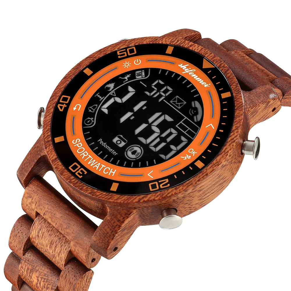 Новинка 2020 модные мужские часы с деревянным ремешком от лучшего бренда