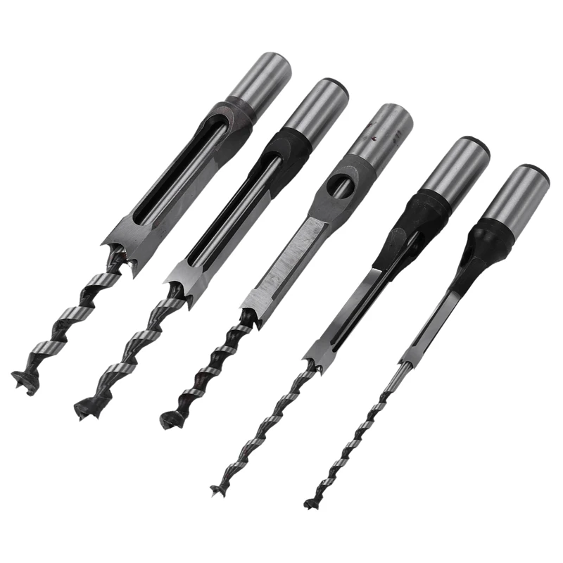 

Набор сверл для сверления квадратных отверстий врезное долото, 5 шт., набор сверл из быстрорежущей стали для деревообработки, различные разм...