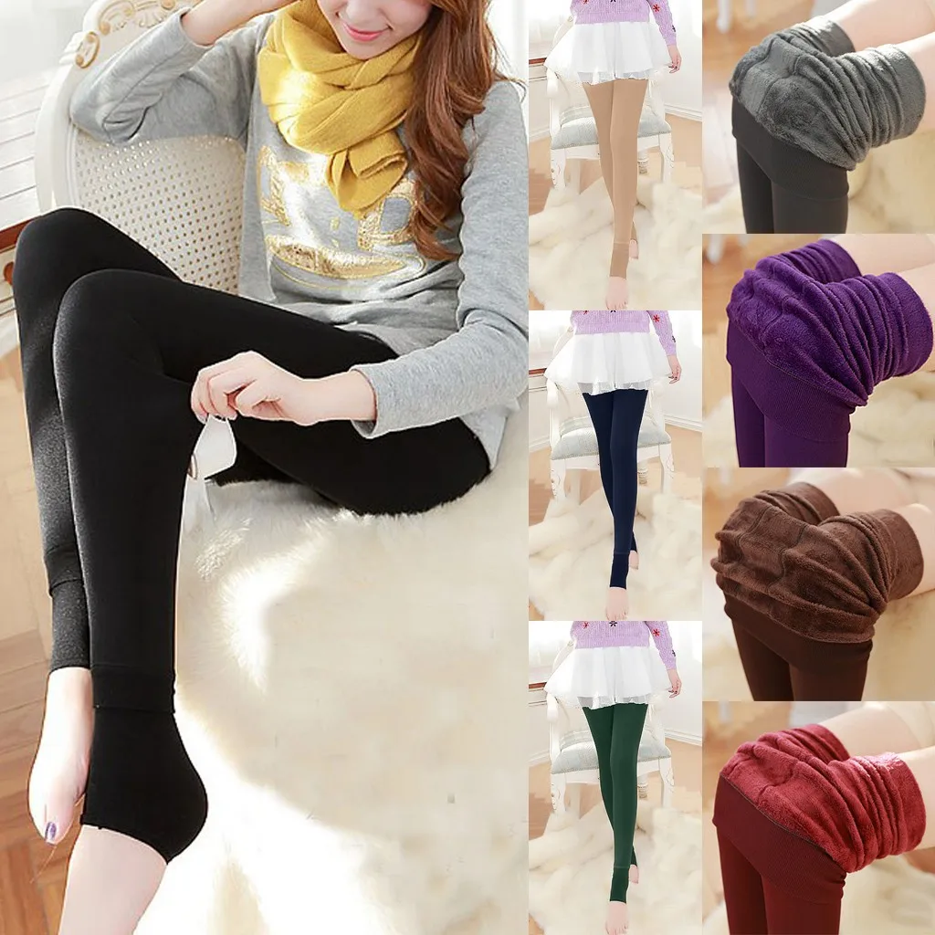 

2021 Winter Plus Velvet Sexy Leggings Women Casual Warm Big Size Faux Velvet Thick Slim Super Elastic Women Legging Leggins Muje