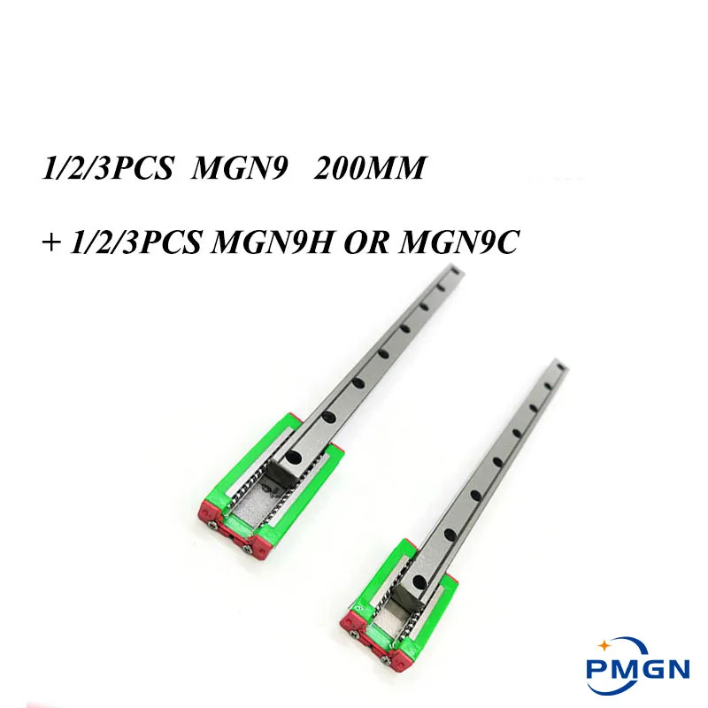 1 2 3 шт. 9 мм линейная направляющая MGN9 L = 200 Высокое качество + MGN9C или MGN9H длинная