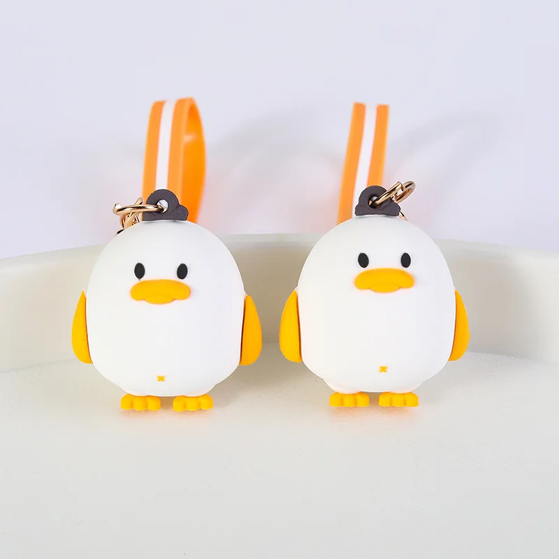 Маленькая белая утиная цепочка ключей креативная рекламная акция небольшие