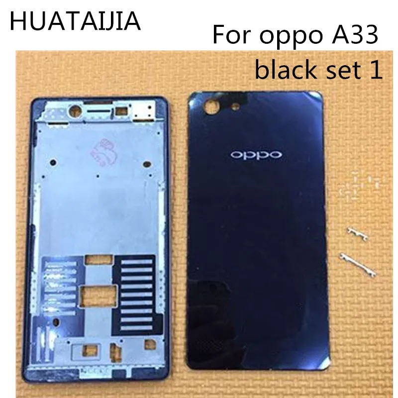 Nueva carcasa trasera de bater&iacute;a oppo a 33 con marco de pantalla para oppo A 33, carcasa trasera oppo A 33, carcasa trasera oppo A 33, funda trasera con marco medio-4