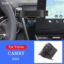 Car Mobile Phone Holder Air Vent Outlet Clip Stand GPS Gravity Bracket For Toyota Camry 2021 Auto Accessories